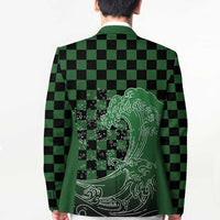 Japanese Asanoha Pattern Blazer Water Breathing Slayer Dragon LT9 - Polynesian Pride
