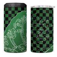 Japanese Asanoha Pattern 4 in 1 Can Cooler Tumbler Water Breathing Slayer Dragon LT9 One Size: 16 oz Green - Polynesian Pride