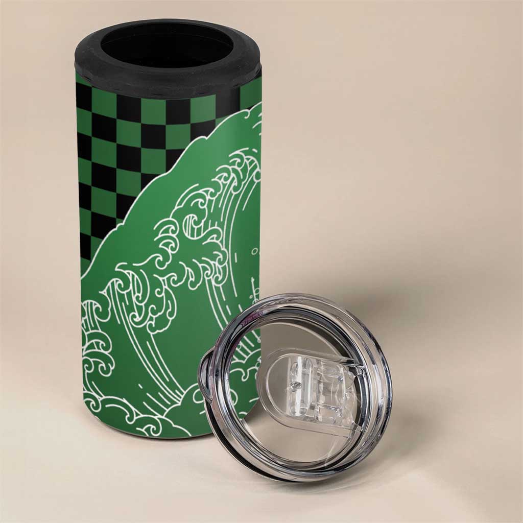 Japanese Asanoha Pattern 4 in 1 Can Cooler Tumbler Water Breathing Slayer Dragon LT9 - Polynesian Pride