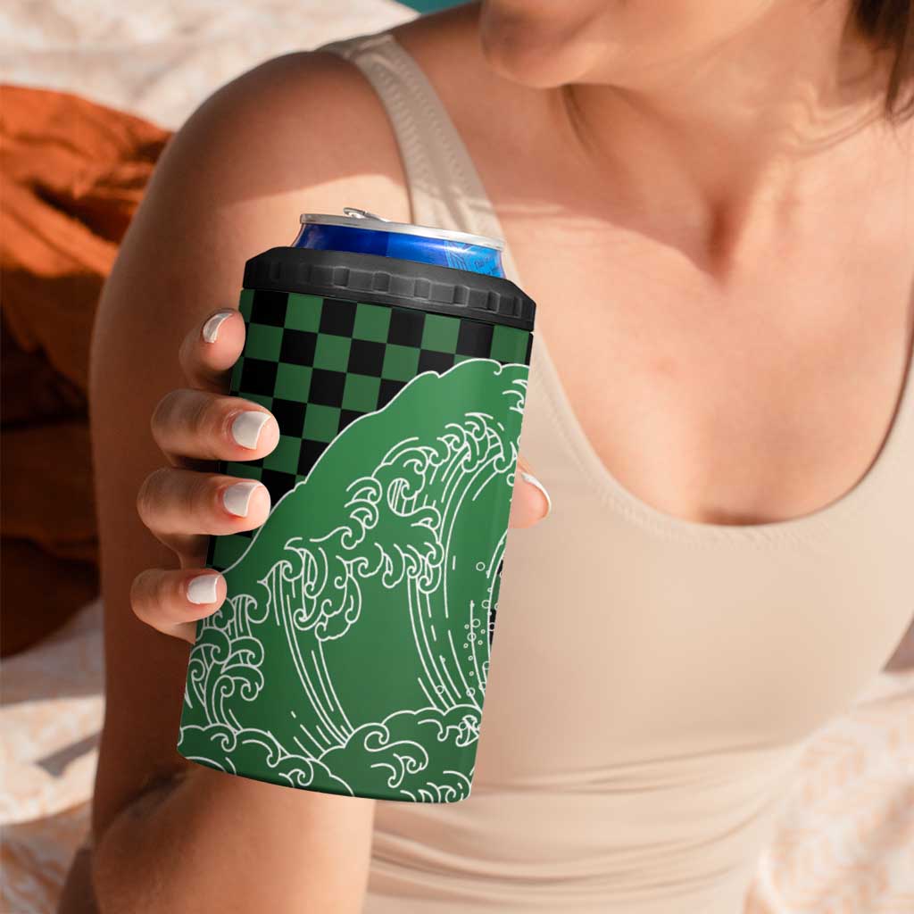 Japanese Asanoha Pattern 4 in 1 Can Cooler Tumbler Water Breathing Slayer Dragon LT9 - Polynesian Pride