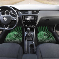Japanese Asanoha Pattern Car Mats Water Breathing Slayer Dragon LT9 Set 2pcs - Front Green - Polynesian Pride