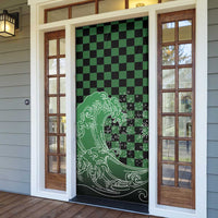 Japanese Asanoha Pattern Door Cover Water Breathing Slayer Dragon - Polynesian Pride
