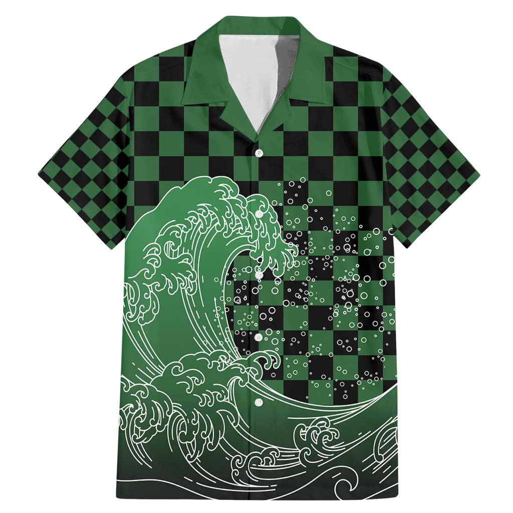 Japanese Asanoha Pattern Family Matching Mermaid Dress and Hawaiian Shirt Water Breathing Slayer Dragon - Polynesian Pride