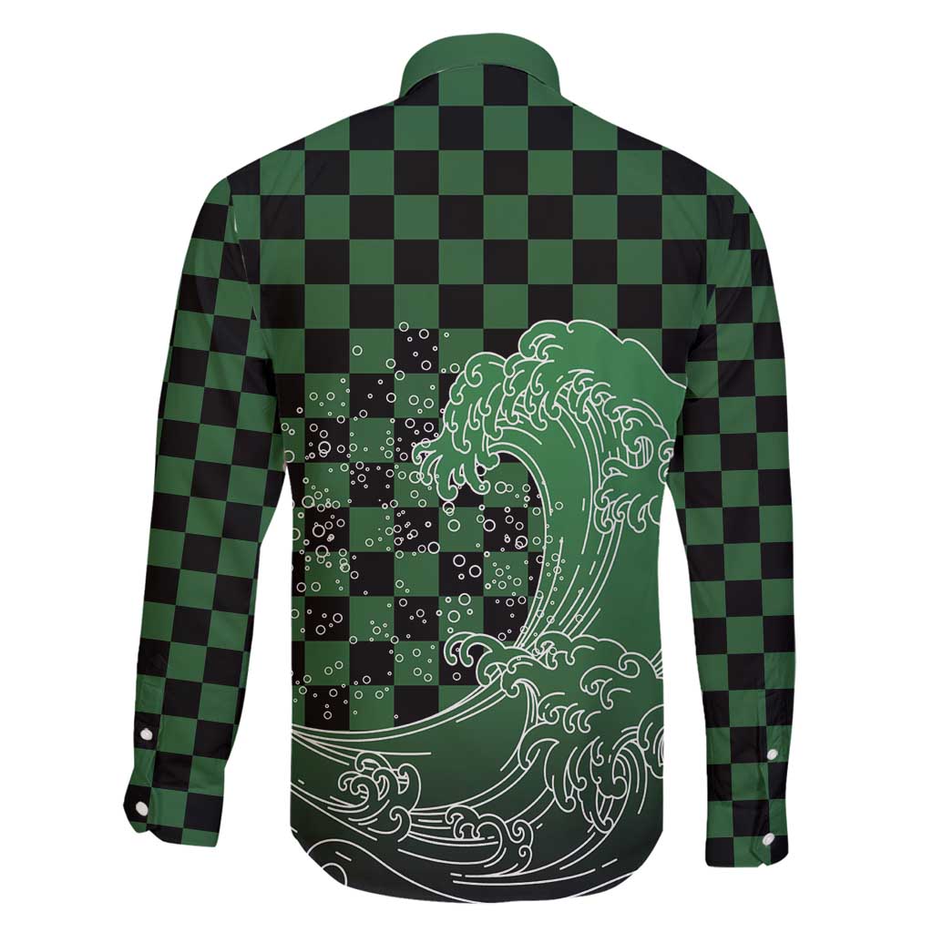 Japanese Asanoha Pattern Family Matching Tank Maxi Dress and Hawaiian Shirt Water Breathing Slayer Dragon - Polynesian Pride