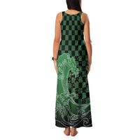 Japanese Asanoha Pattern Family Matching Tank Maxi Dress and Hawaiian Shirt Water Breathing Slayer Dragon - Polynesian Pride