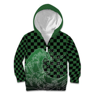 Japanese Asanoha Pattern Kid Hoodie Water Breathing Slayer Dragon - Polynesian Pride