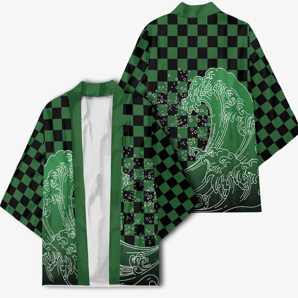 Japanese Asanoha Pattern Kimono Water Breathing Slayer Dragon - Polynesian Pride