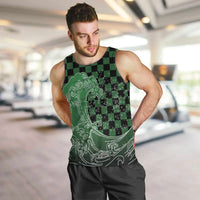 Japanese Asanoha Pattern Men Tank Top Water Breathing Slayer Dragon LT9 Green - Polynesian Pride