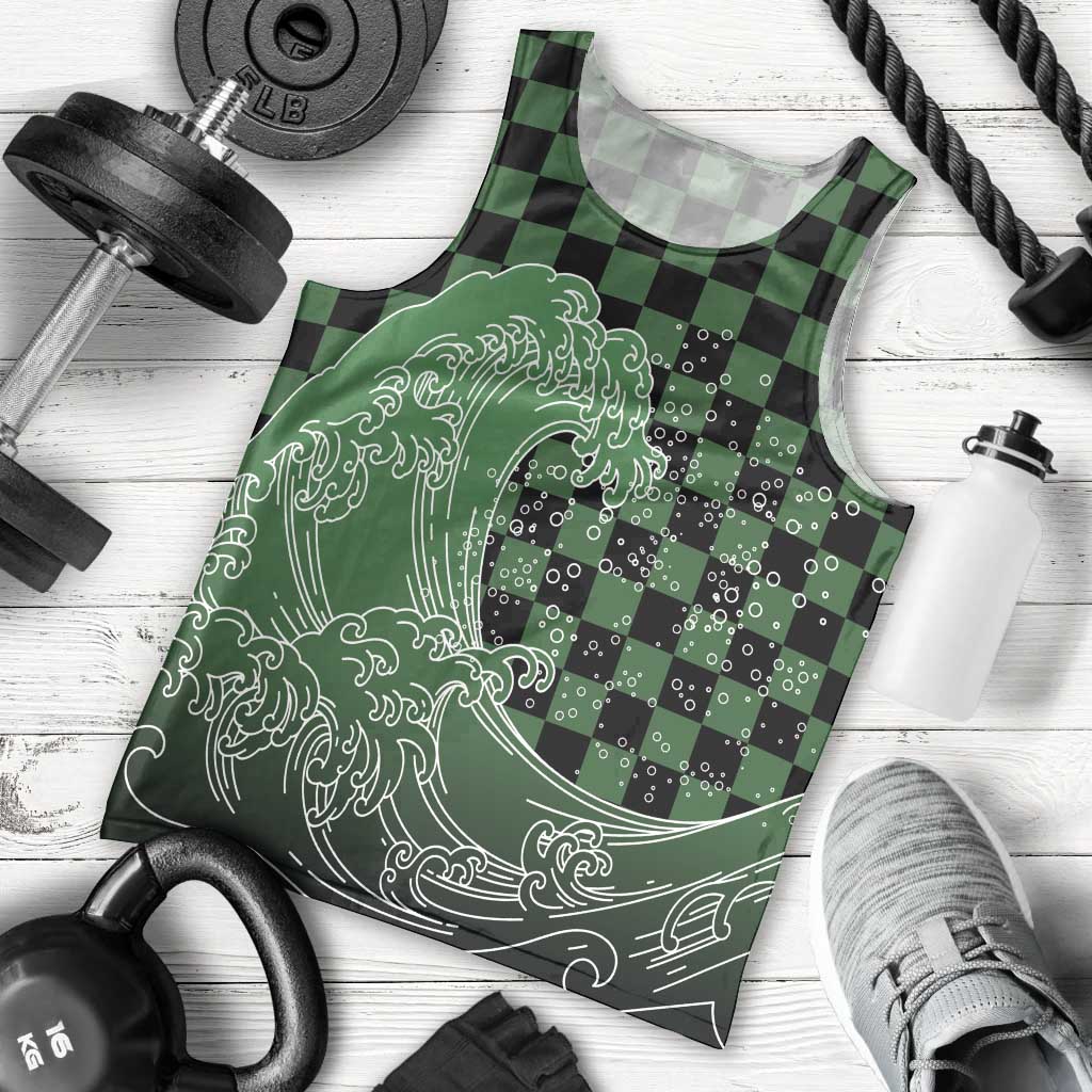Japanese Asanoha Pattern Men Tank Top Water Breathing Slayer Dragon LT9 - Polynesian Pride