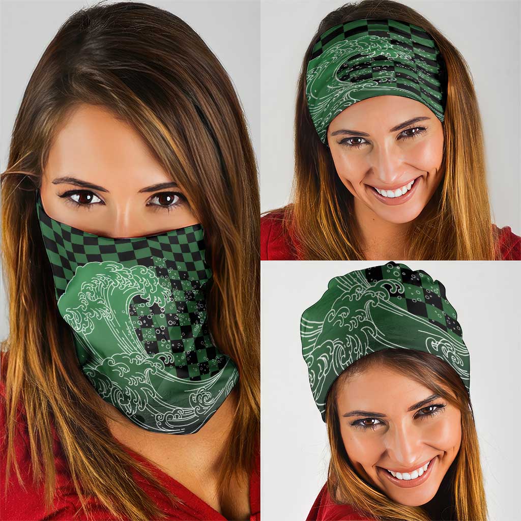 Japanese Asanoha Pattern Neck Gaiter Water Breathing Slayer Dragon - Polynesian Pride
