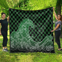 Japanese Asanoha Pattern Quilt Water Breathing Slayer Dragon - Polynesian Pride
