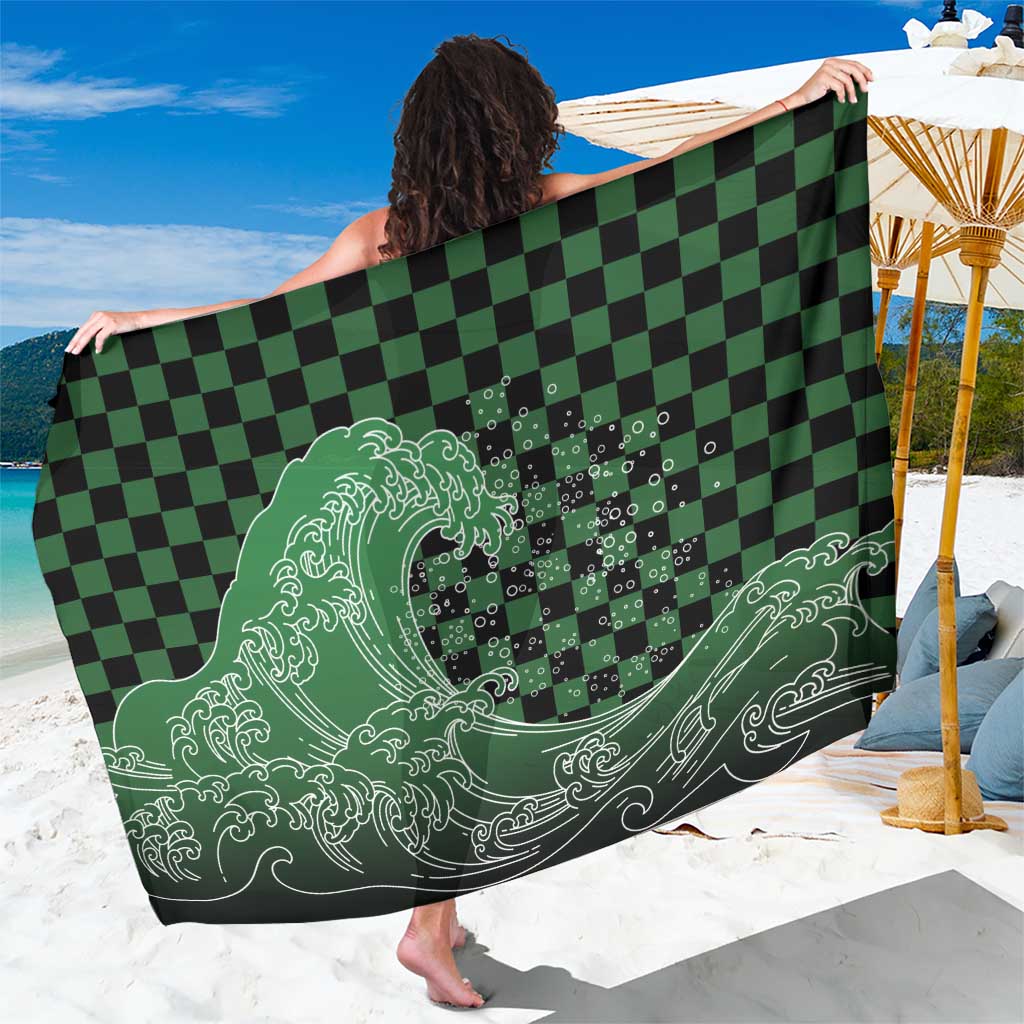 Japanese Asanoha Pattern Sarong Water Breathing Slayer Dragon - Polynesian Pride