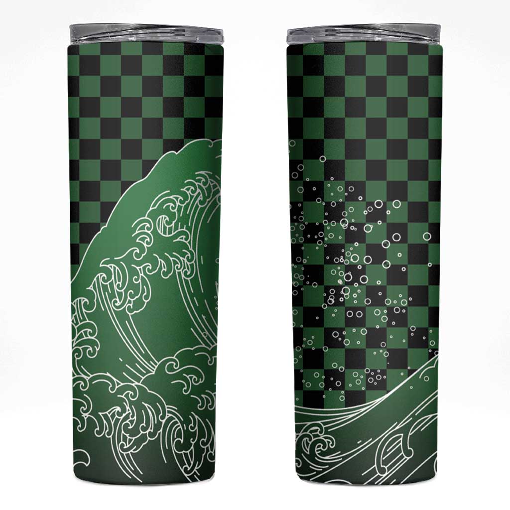 Japanese Asanoha Pattern Skinny Tumbler Water Breathing Slayer Dragon - Polynesian Pride