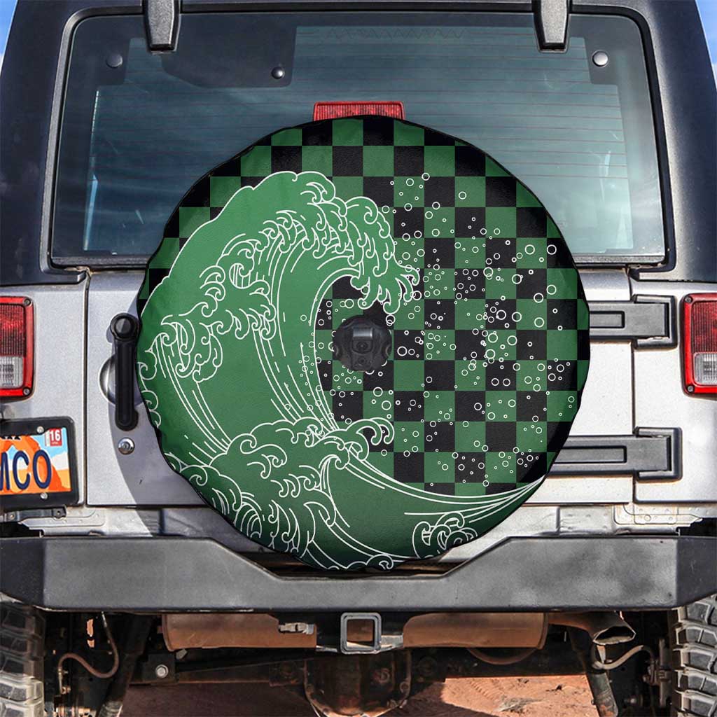 Japanese Asanoha Pattern Spare Tire Cover Water Breathing Slayer Dragon - Polynesian Pride