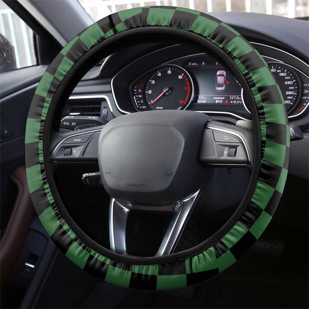 Japanese Asanoha Pattern Steering Wheel Cover Water Breathing Slayer Dragon LT9 - Polynesian Pride