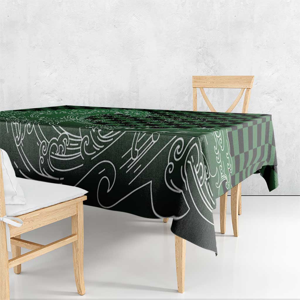 Japanese Asanoha Pattern Tablecloth Water Breathing Slayer Dragon LT9 - Polynesian Pride
