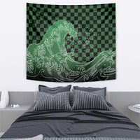 Japanese Asanoha Pattern Tapestry Water Breathing Slayer Dragon - Polynesian Pride