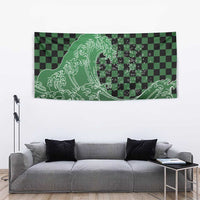 Japanese Asanoha Pattern Tapestry Water Breathing Slayer Dragon - Polynesian Pride