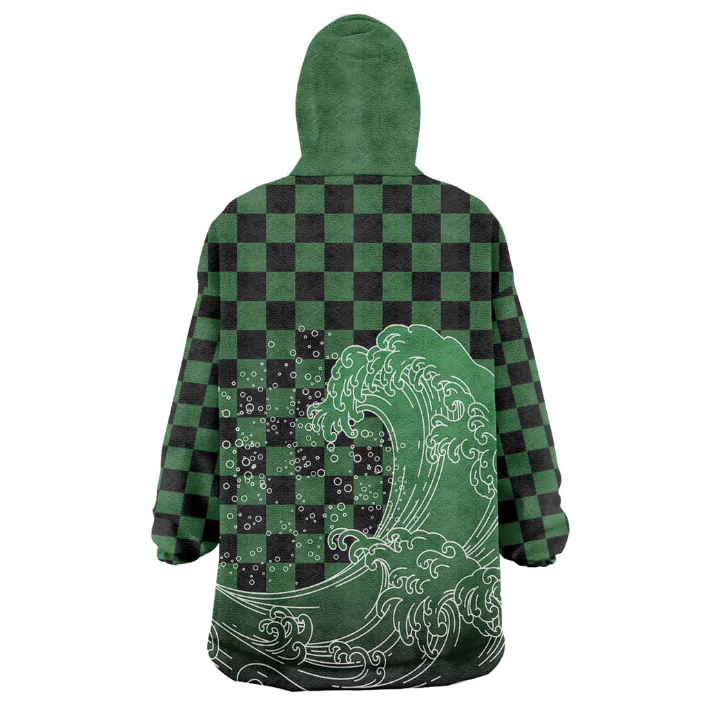 Japanese Asanoha Pattern Wearable Blanket Hoodie Water Breathing Slayer Dragon LT9 - Polynesian Pride