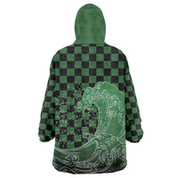 Japanese Asanoha Pattern Wearable Blanket Hoodie Water Breathing Slayer Dragon LT9 - Polynesian Pride