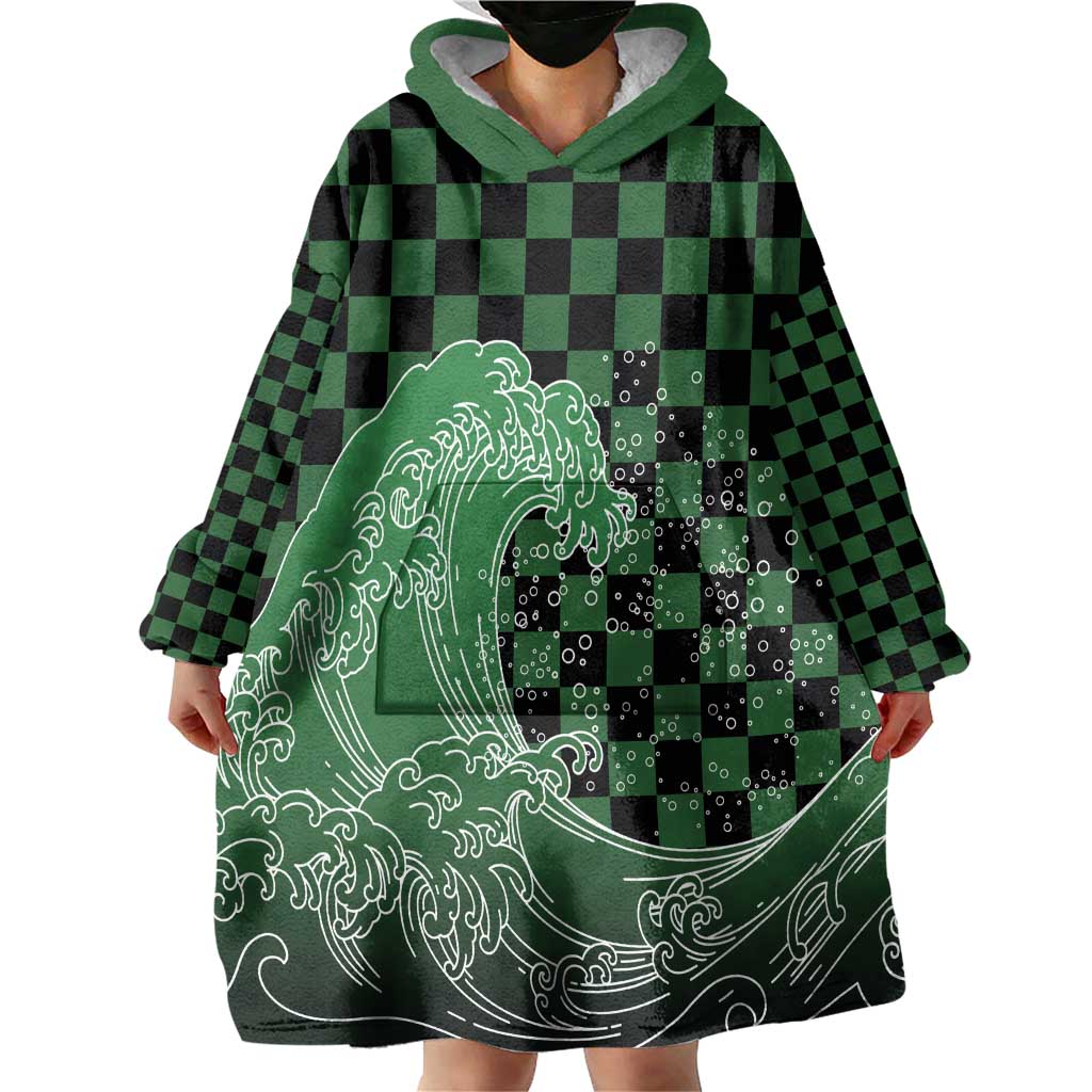Japanese Asanoha Pattern Wearable Blanket Hoodie Water Breathing Slayer Dragon LT9 - Polynesian Pride