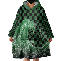 Japanese Asanoha Pattern Wearable Blanket Hoodie Water Breathing Slayer Dragon LT9 - Polynesian Pride