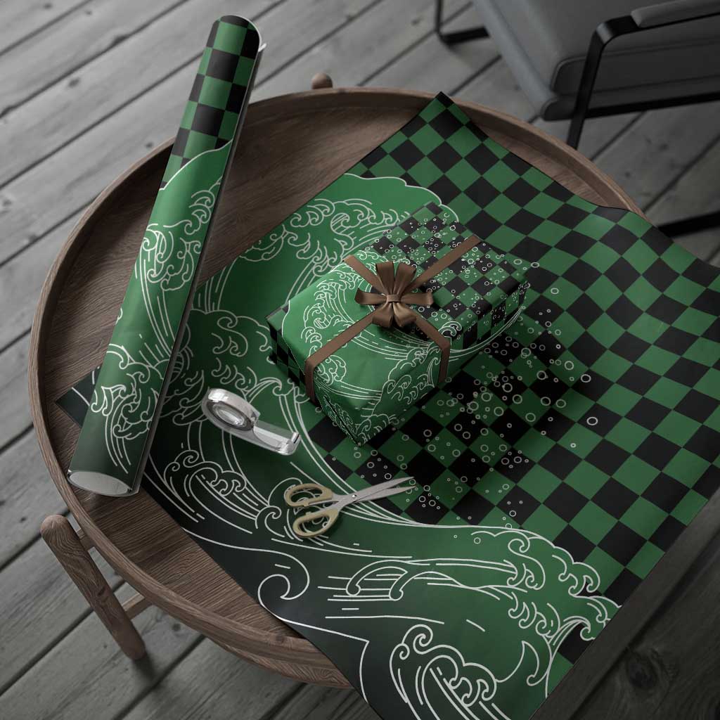 Japanese Asanoha Pattern Wrapping Paper Water Breathing Slayer Dragon LT9 - Polynesian Pride