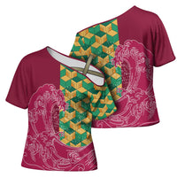 Japanese Bishamon-Kikkou Pattern Cross Shoulder Shirt Water Pillar Silent River Flow LT9 - Polynesian Pride