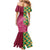 Japanese Bishamon-Kikkou Pattern Family Matching Mermaid Dress and Hawaiian Shirt Water Pillar Silent River Flow - Polynesian Pride