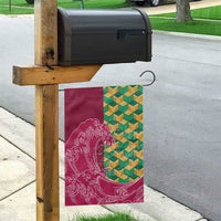 Japanese Bishamon-Kikkou Pattern Garden Flag Water Pillar Silent River Flow - Polynesian Pride