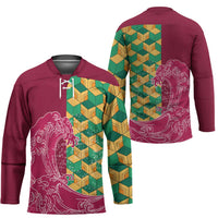 Japanese Bishamon-Kikkou Pattern Hockey Jersey Water Pillar Silent River Flow LT9 - Polynesian Pride