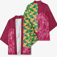 Japanese Bishamon-Kikkou Pattern Kimono Water Pillar Silent River Flow - Polynesian Pride