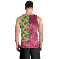 Japanese Bishamon-Kikkou Pattern Men Tank Top Water Pillar Silent River Flow LT9 - Polynesian Pride