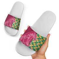 Japanese Bishamon-Kikkou Pattern Slide Sandals Water Pillar Silent River Flow - Polynesian Pride