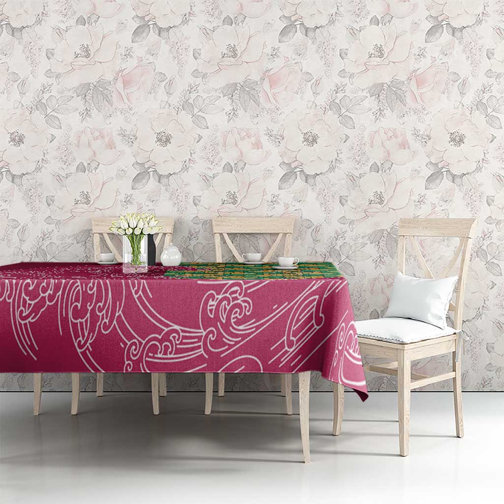 Japanese Bishamon-Kikkou Pattern Tablecloth Water Pillar Silent River Flow LT9 - Polynesian Pride