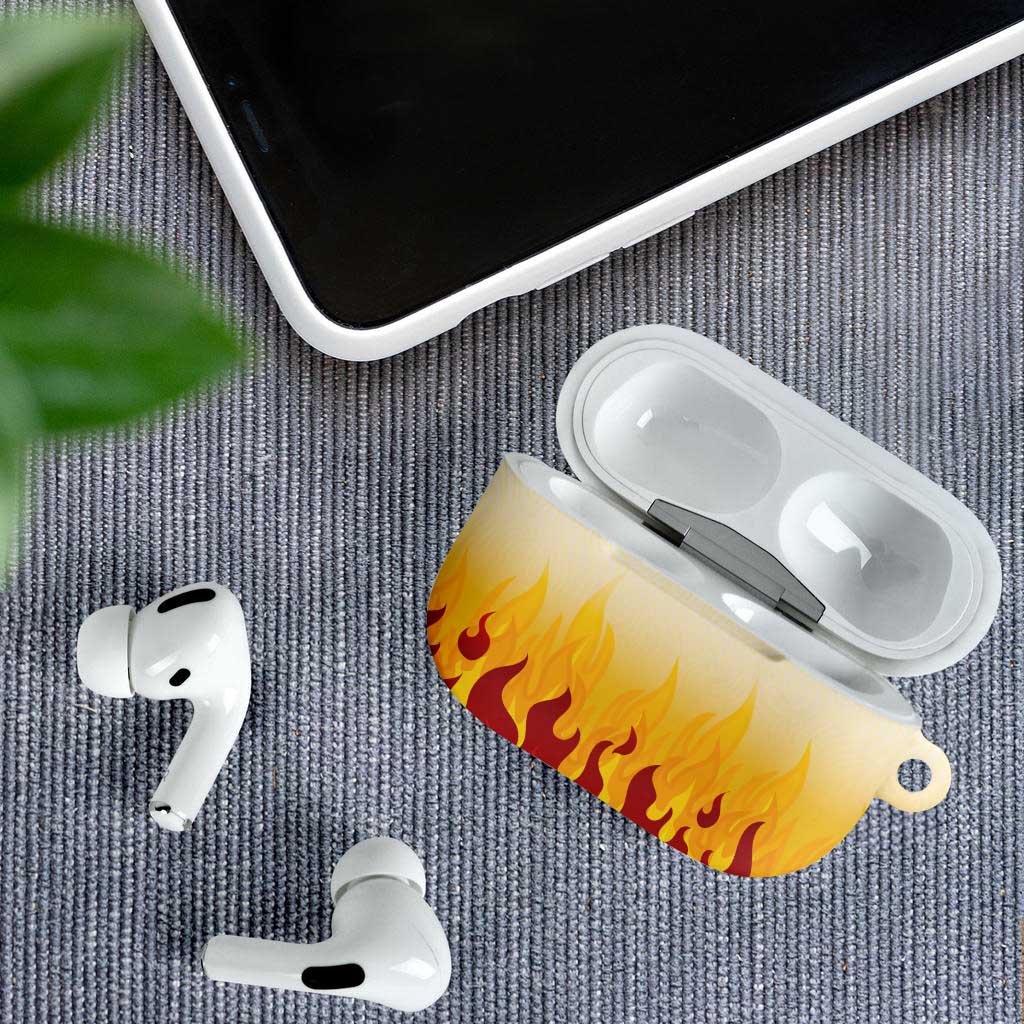 Japanese Kaen Pattern AirPods Case Flame Pillar Blazing Lion Heart LT9 - Polynesian Pride