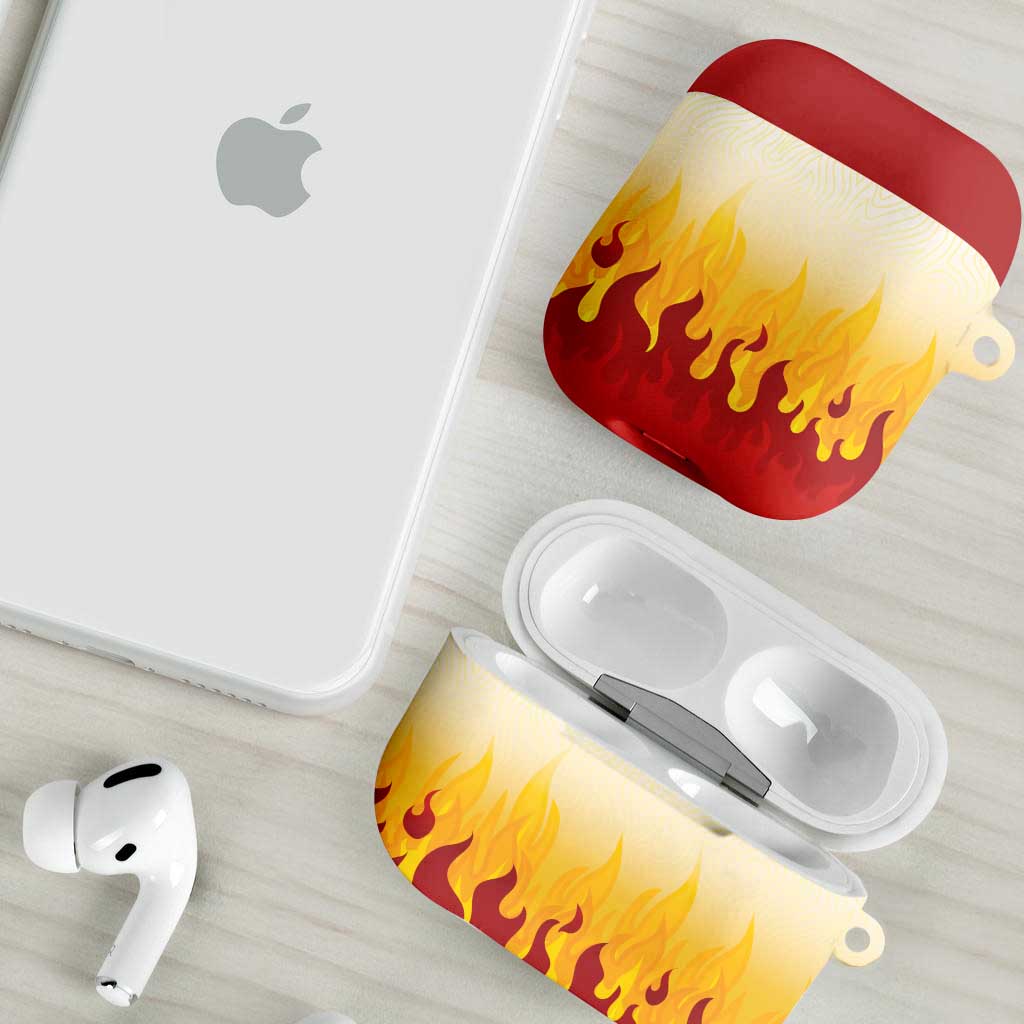 Japanese Kaen Pattern AirPods Case Flame Pillar Blazing Lion Heart LT9 - Polynesian Pride
