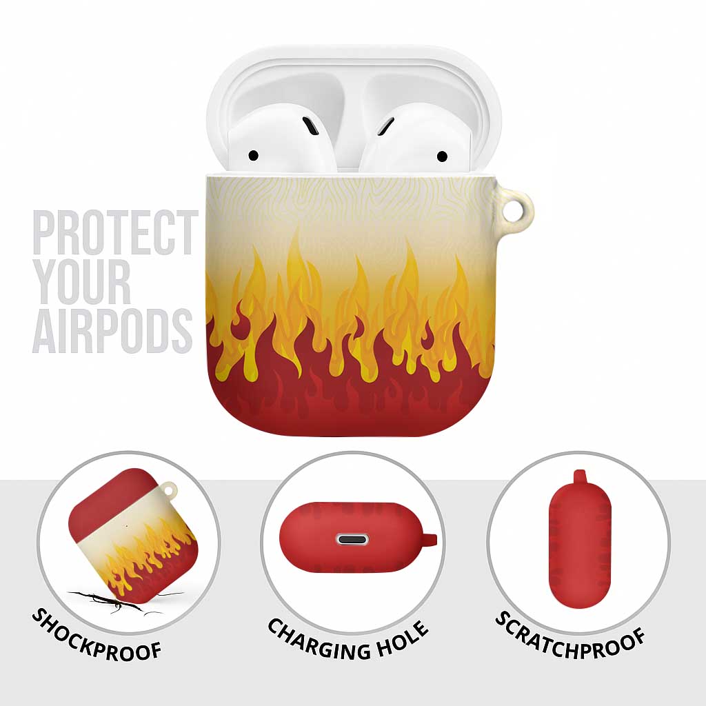Japanese Kaen Pattern AirPods Case Flame Pillar Blazing Lion Heart LT9 - Polynesian Pride