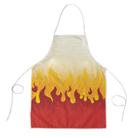 Japanese Kaen Pattern Apron Flame Pillar Blazing Lion Heart LT9 Red - Polynesian Pride