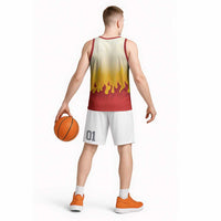 Japanese Kaen Pattern Basketball Jersey Flame Pillar Blazing Lion Heart LT9 - Polynesian Pride