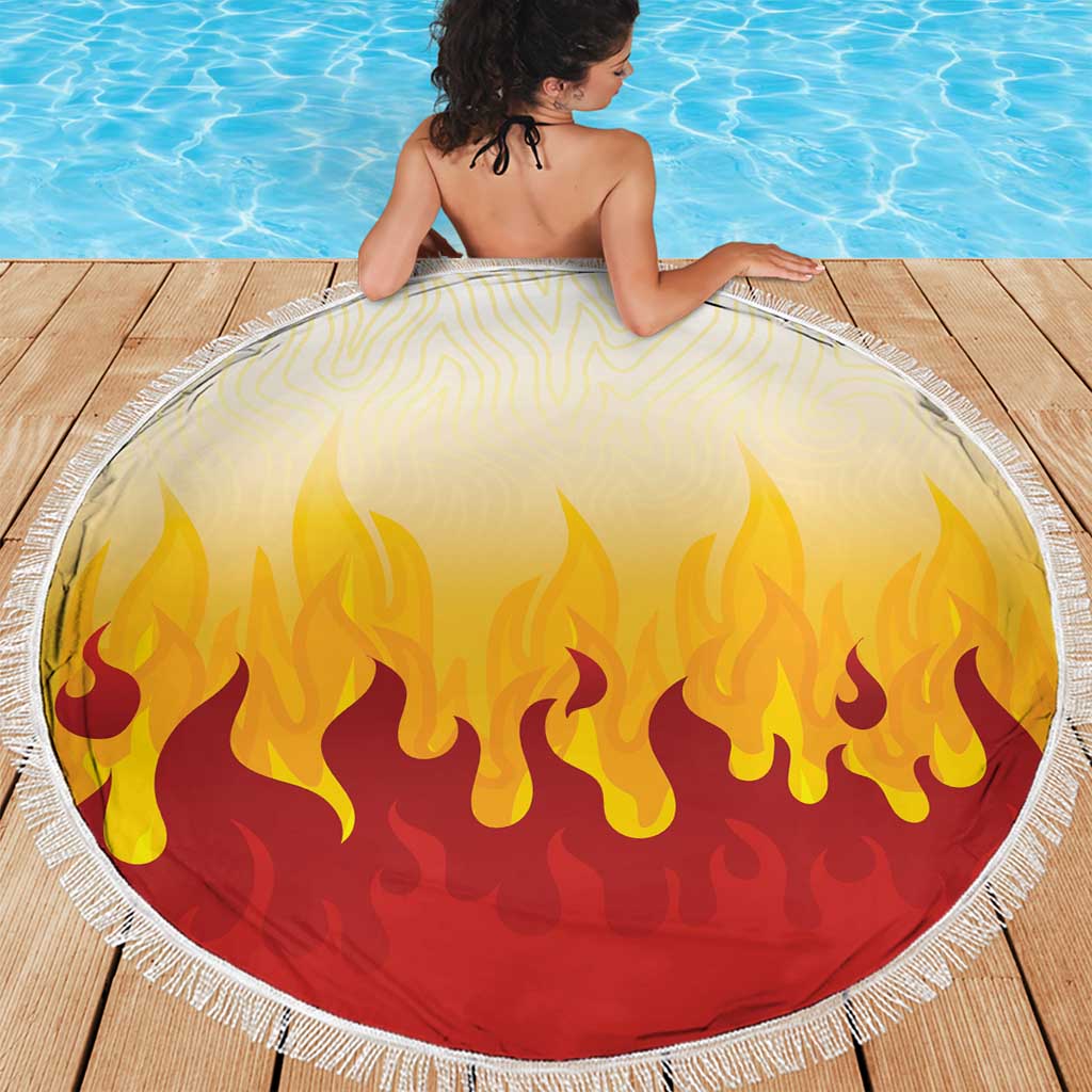Japanese Kaen Pattern Beach Blanket Flame Pillar Blazing Lion Heart LT9 - Polynesian Pride