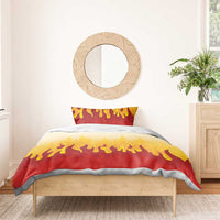 Japanese Kaen Pattern Bedding Set Flame Pillar Blazing Lion Heart - Polynesian Pride