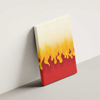 Japanese Kaen Pattern Canvas Wall Art Flame Pillar Blazing Lion Heart LT9 - Polynesian Pride