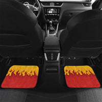 Japanese Kaen Pattern Car Mats Flame Pillar Blazing Lion Heart LT9 Set 2pcs - Back Red - Polynesian Pride