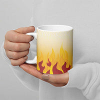 Japanese Kaen Pattern Ceramic Mug Flame Pillar Blazing Lion Heart LT9 - Polynesian Pride