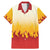 Japanese Kaen Pattern Family Matching Mermaid Dress and Hawaiian Shirt Flame Pillar Blazing Lion Heart - Polynesian Pride