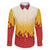 Japanese Kaen Pattern Family Matching Mermaid Dress and Hawaiian Shirt Flame Pillar Blazing Lion Heart - Polynesian Pride