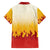 Japanese Kaen Pattern Family Matching Off The Shoulder Long Sleeve Dress and Hawaiian Shirt Flame Pillar Blazing Lion Heart - Polynesian Pride