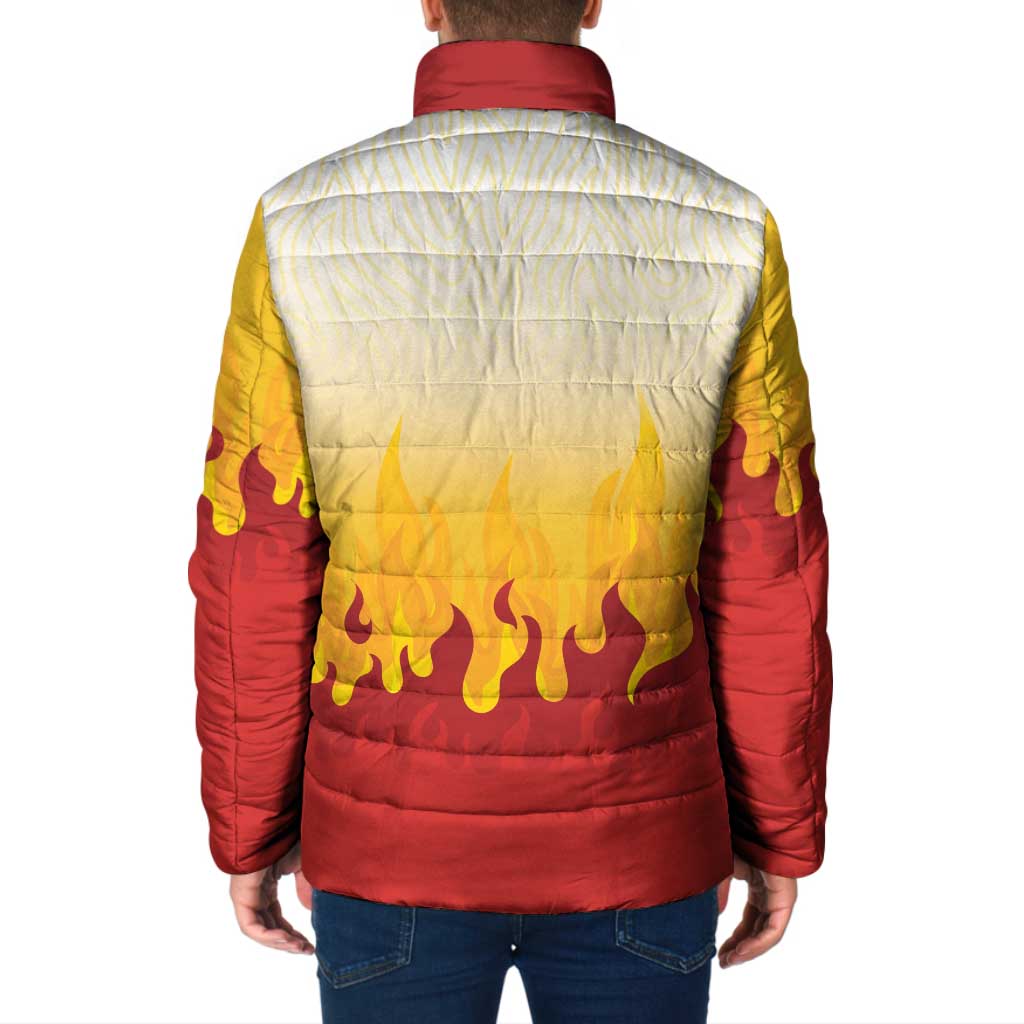 Japanese Kaen Pattern Padded Jacket Flame Pillar Blazing Lion Heart LT9 - Polynesian Pride