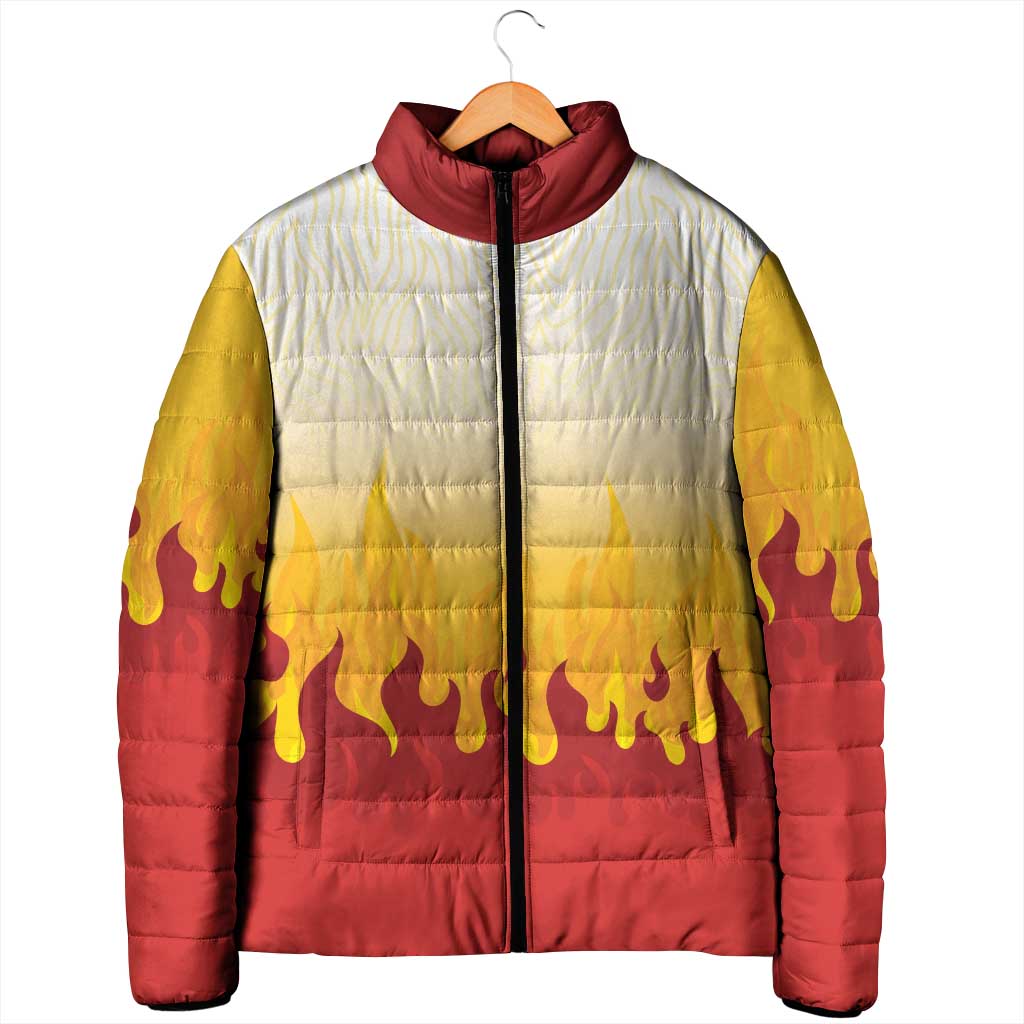Japanese Kaen Pattern Padded Jacket Flame Pillar Blazing Lion Heart LT9 - Polynesian Pride